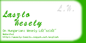 laszlo wesely business card